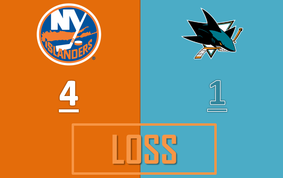 GLI SHARKS PERDONO ANCHE CON GLI ISLANDERS