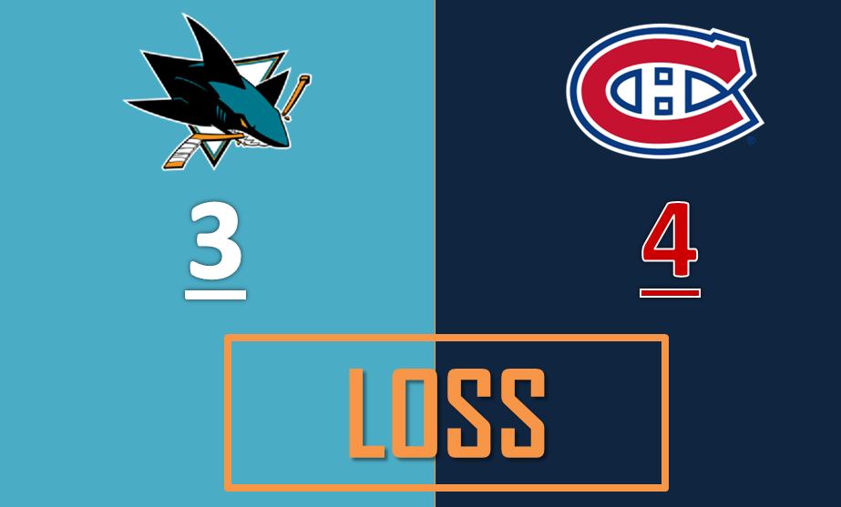 SHARKS SCONFITTI DI MISURA DAI CANADIENS