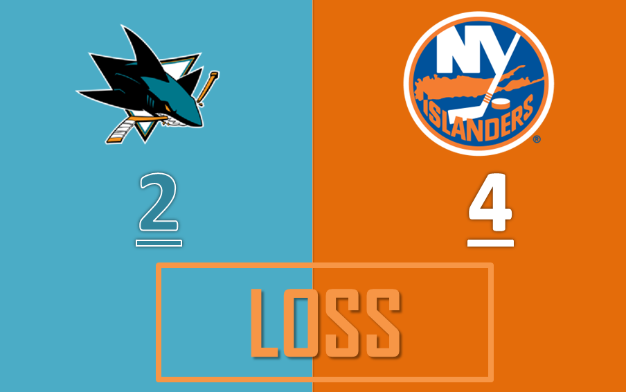 SHARKS SCONFITTI 2-4 DAGLI ISLANDERS