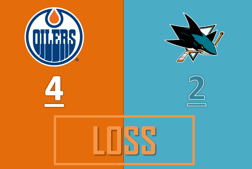 SHARKS SCONFITTI 2-4 DAGLI OILERS