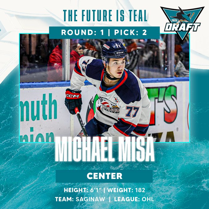 N. 2 MICHAEL MISA PER I SAN JOSE SHARKS