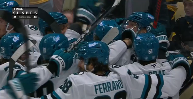 SAN JOSE SHARKS: VITTORIA CON RIMONTA PAZZESCA